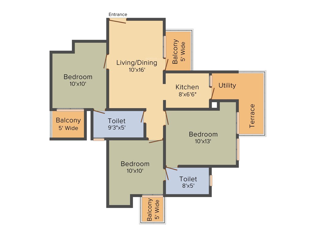 La Residentia Pvt Ltd La Residentia (3BHK+3T (1,170 sq ft) 1170 sq ft)