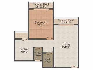 Bathija Tulsa Namdev Residency (1BHK+1T (690 sq ft) 690 sq ft)