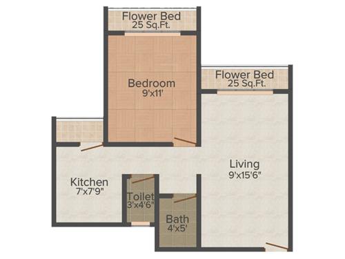 Bathija Tulsa Namdev Residency (1BHK+1T (690 sq ft) 690 sq ft)