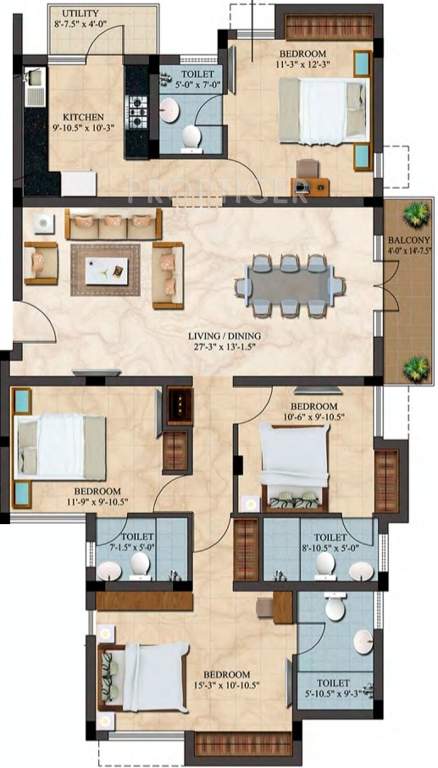VME Hexad (4BHK+4T (1,927 sq ft) 1927 sq ft)