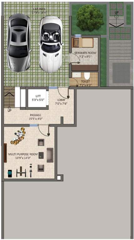 Sukritha Aaroha Villa (4BHK+4T (4,638 sq ft)   Servant Room 4638 sq ft)