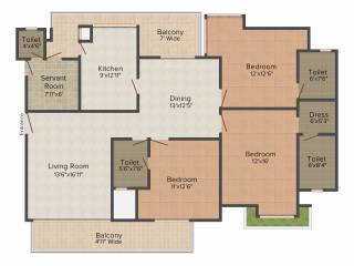 Krrish Ibiza Town (3BHK+3T (2,390 sq ft) 2390 sq ft)