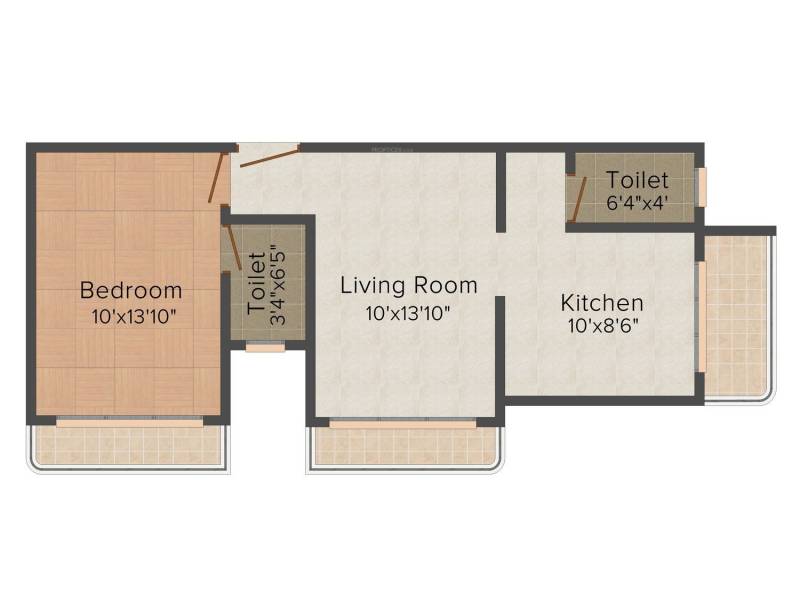 Maitree Avalon Paradise (1BHK+2T (750 sq ft) + Study Room 750 sq ft)