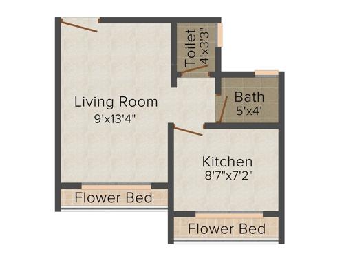 Signature Aqua (1BHK+1T (435 sq ft) 435 sq ft)