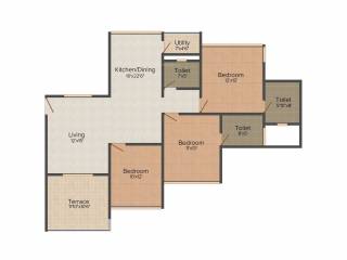 Regent 20 Classic (3BHK+3T (1,535 sq ft) 1535 sq ft)