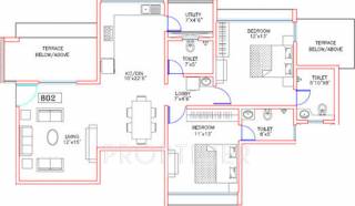 Regent 20 Classic (2BHK+3T (1,222 sq ft) 1222 sq ft)