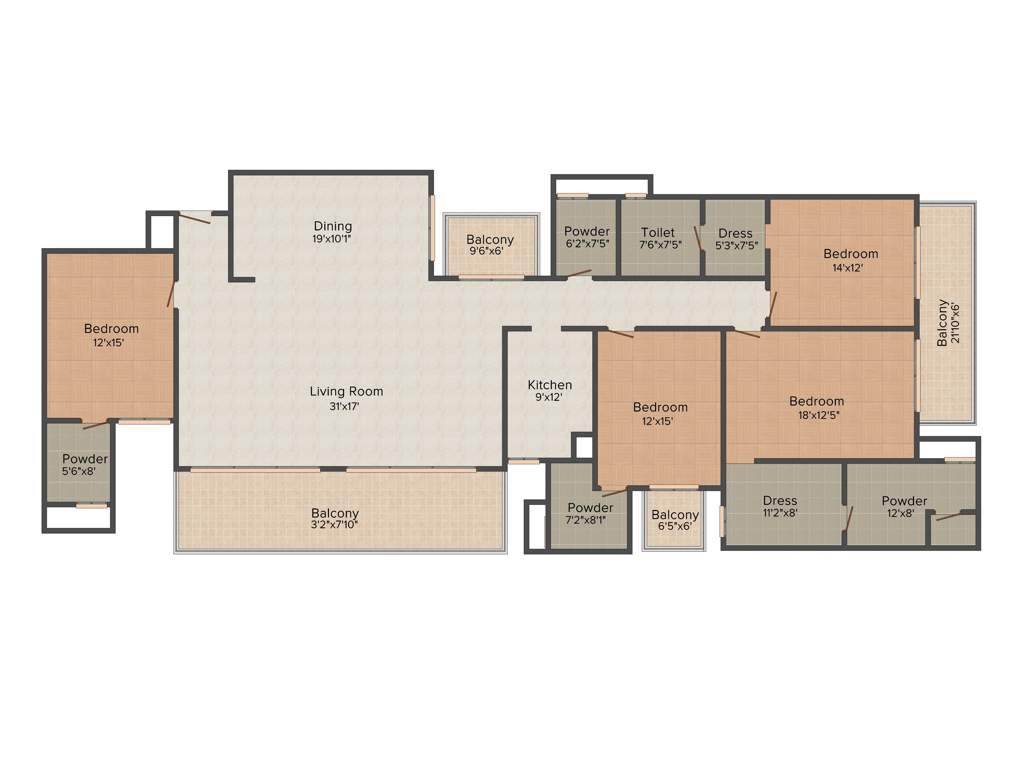 Puri Aanand Vilas (4BHK+5T (3,980 sq ft) 3980 sq ft)