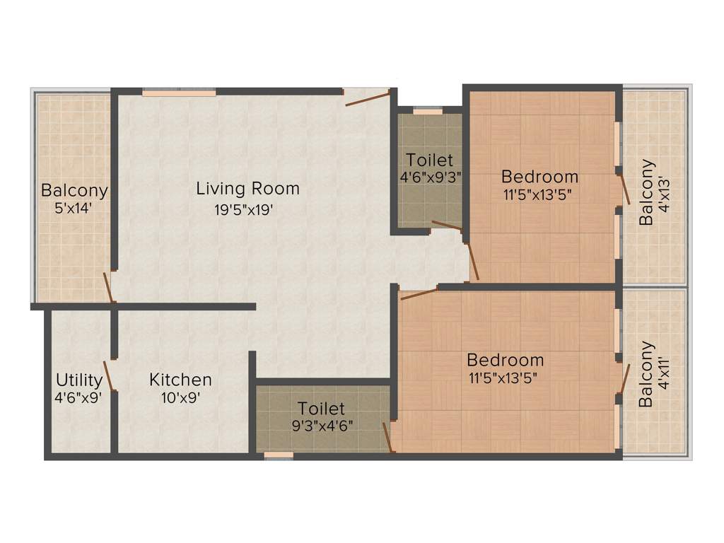 PanaCea Golden Nest (2BHK+2T (1,457 sq ft) 1457 sq ft)