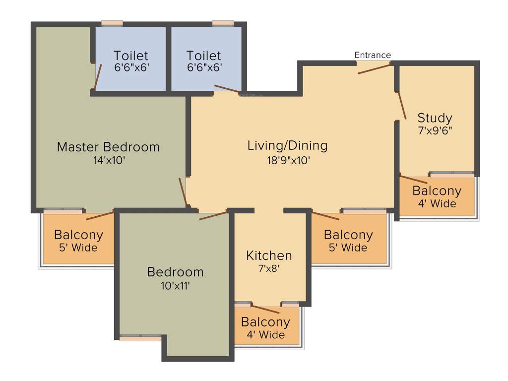 Patel Neo Town (2BHK+2T (1,170 sq ft) + Study Room 1170 sq ft)