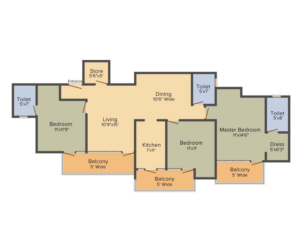 Patel Neo Town (3BHK+3T (1,735 sq ft) 1735 sq ft)