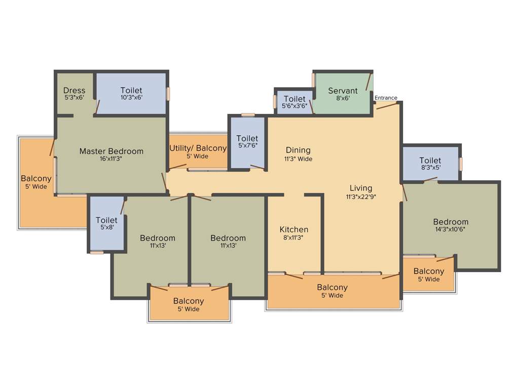 Patel Neo Town (4BHK+5T (2,490 sq ft) + Servant Room 2490 sq ft)