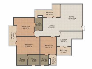 Logix Blossom County (3BHK+3T (1,575 sq ft) 1575 sq ft) Logix Blossom County (3BHK+3T (1,575 sq ft) 1575 sq ft)