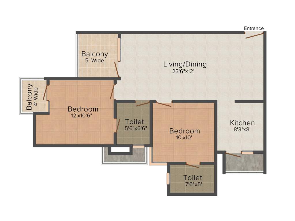 Logix Blossom County (2BHK+2T (920 sq ft) 920 sq ft)