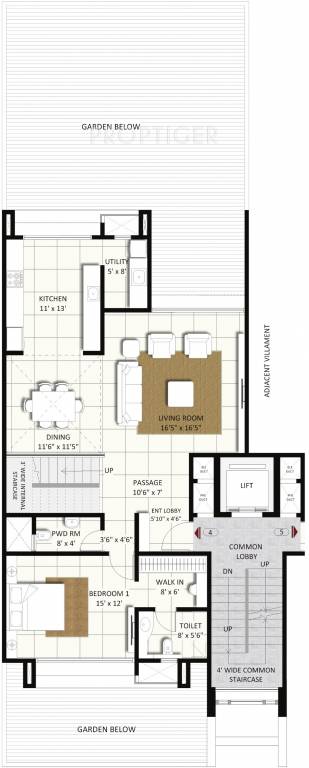 Pride Wilasa (3BHK+3T (2,929 sq ft) Pooja Room 2929 sq ft)