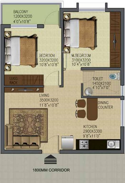 Featherlite Vaikuntam (2BHK+1T (746 sq ft) 746 sq ft) Featherlite Vaikuntam (2BHK+1T (746 sq ft) 746 sq ft)