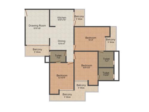 Keltech Golf Greens (3BHK+3T (1,725 sq ft) 1725 sq ft) Keltech Golf Greens (3BHK+3T (1,725 sq ft) 1725 sq ft)
