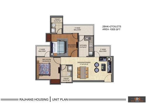 Rajhans Residency (2BHK+2T (997 sq ft) 997 sq ft)