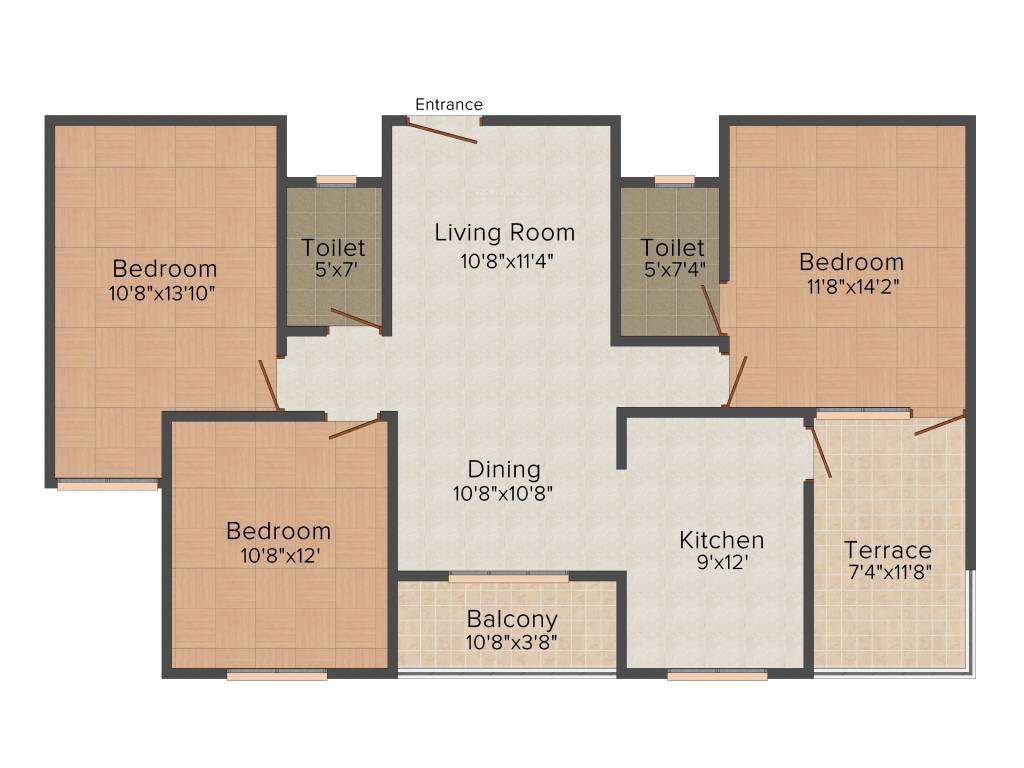 Featherlite Vaikuntam (3BHK+2T (1,160 sq ft) 1160 sq ft)