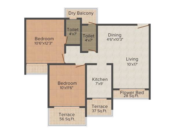Shree Balaji Om Harmony (2BHK+2T (1,179 sq ft) 1179 sq ft) Shree Balaji Om Harmony (2BHK+2T (1,179 sq ft) 1179 sq ft)