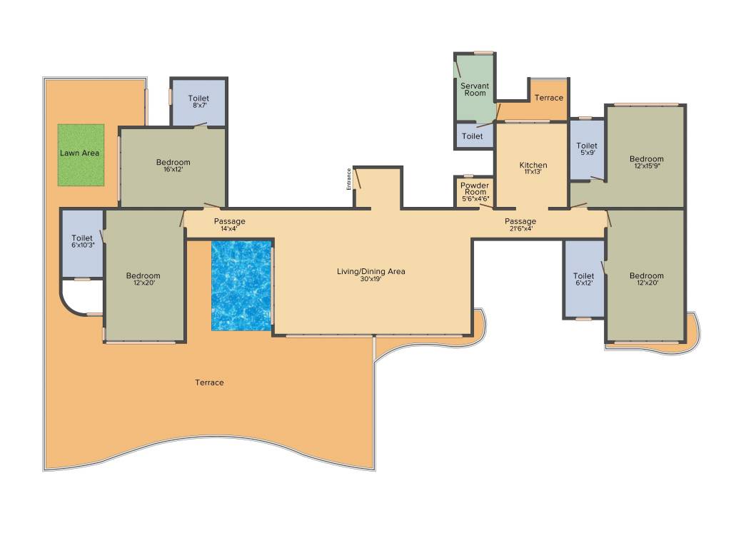 Supreme Vivero (4BHK+5T (4,250 sq ft) + Servant Room 4250 sq ft)