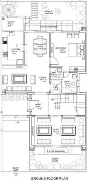 park view ananda villas Floor Plan Ground Floor Plan