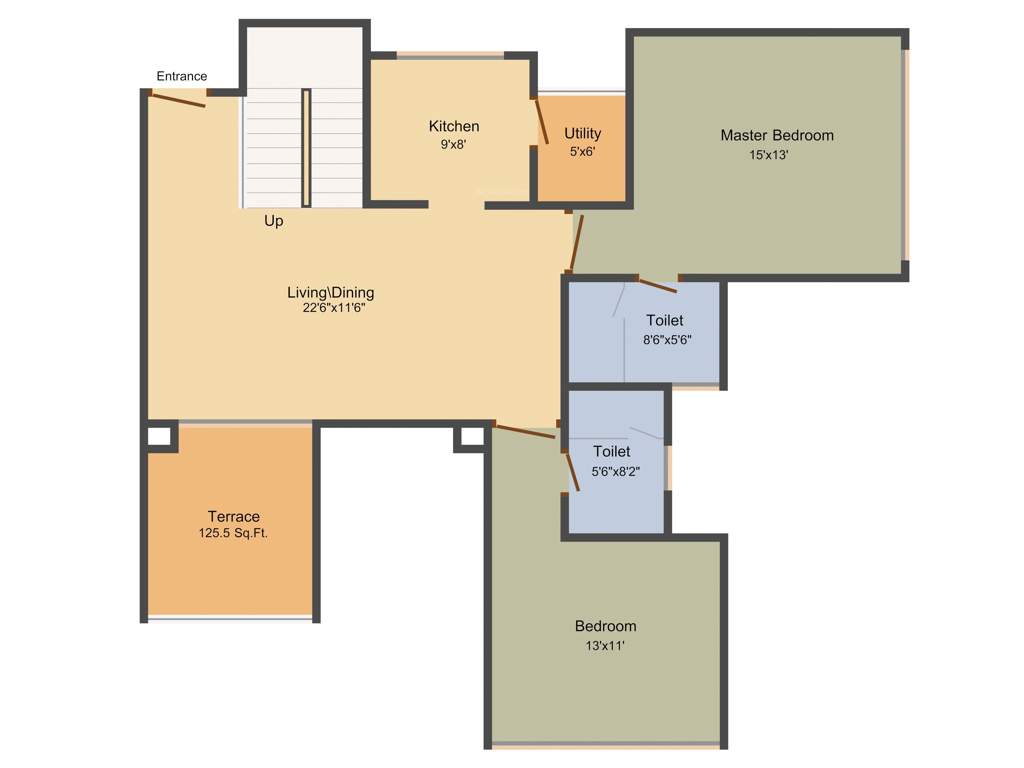 Marvel Fria (2BHK+2T (1,962 sq ft) 1962 sq ft)