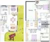 Gulmohar Builders Park Villas Floor Plan (3BHK+3T)