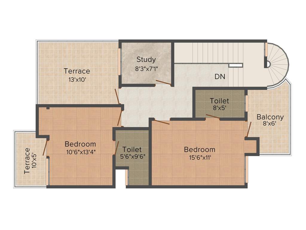 Neoteric Gulmohar City (4BHK+4T (2,000 sq ft) 2000 sq ft)