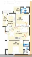 Oracle Oracle Residency (2BHK+2T (880 sq ft) 880 sq ft)