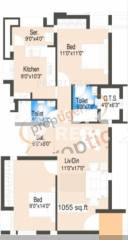Oracle Oracle Residency (2BHK+2T (1,055 sq ft) 1055 sq ft)