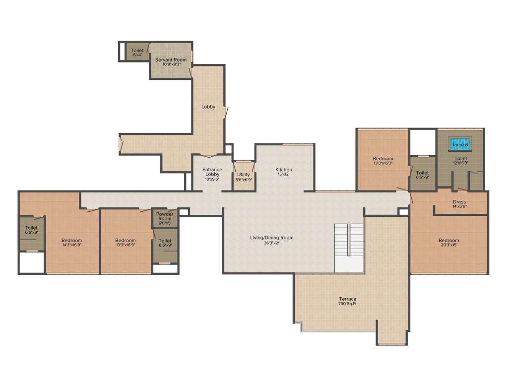 Marvel Kyra (4BHK+4T (4,665 sq ft) + Servant Room 4665 sq ft)