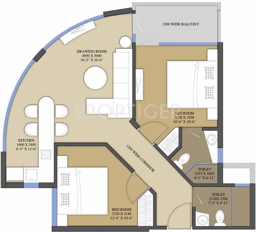 Le Solitairian Solitairian City (2BHK+2T (995 sq ft) 995 sq ft) Le Solitairian Solitairian City (2BHK+2T (995 sq ft) 995 sq ft)