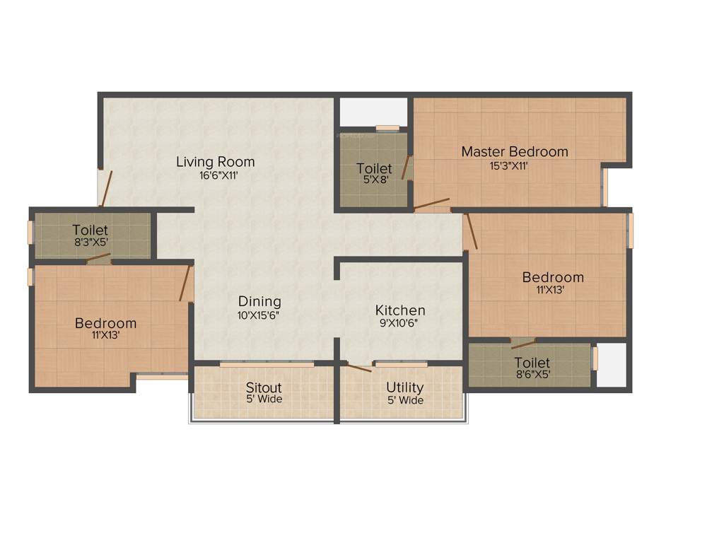 Citadil Balaji Homes (3BHK+3T (1,575 sq ft) 1575 sq ft)