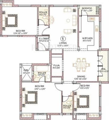 Pushkar Sree Nivas (3BHK+3T (2,124 sq ft) Pooja Room 2124 sq ft) Pushkar Sree Nivas (3BHK+3T (2,124 sq ft) Pooja Room 2124 sq ft)