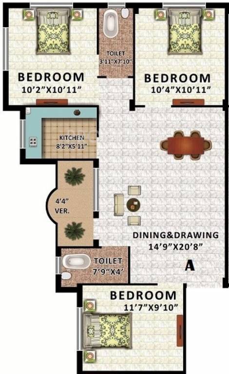 Rajwada Rajwada Estate Phase 2 (3BHK+2T (1,250 sq ft) 1250 sq ft) Rajwada Rajwada Estate Phase 2 (3BHK+2T (1,250 sq ft) 1250 sq ft)