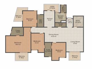 Silverglades The Melia (4BHK+4T (2,400 sq ft) + Study Room 2400 sq ft)