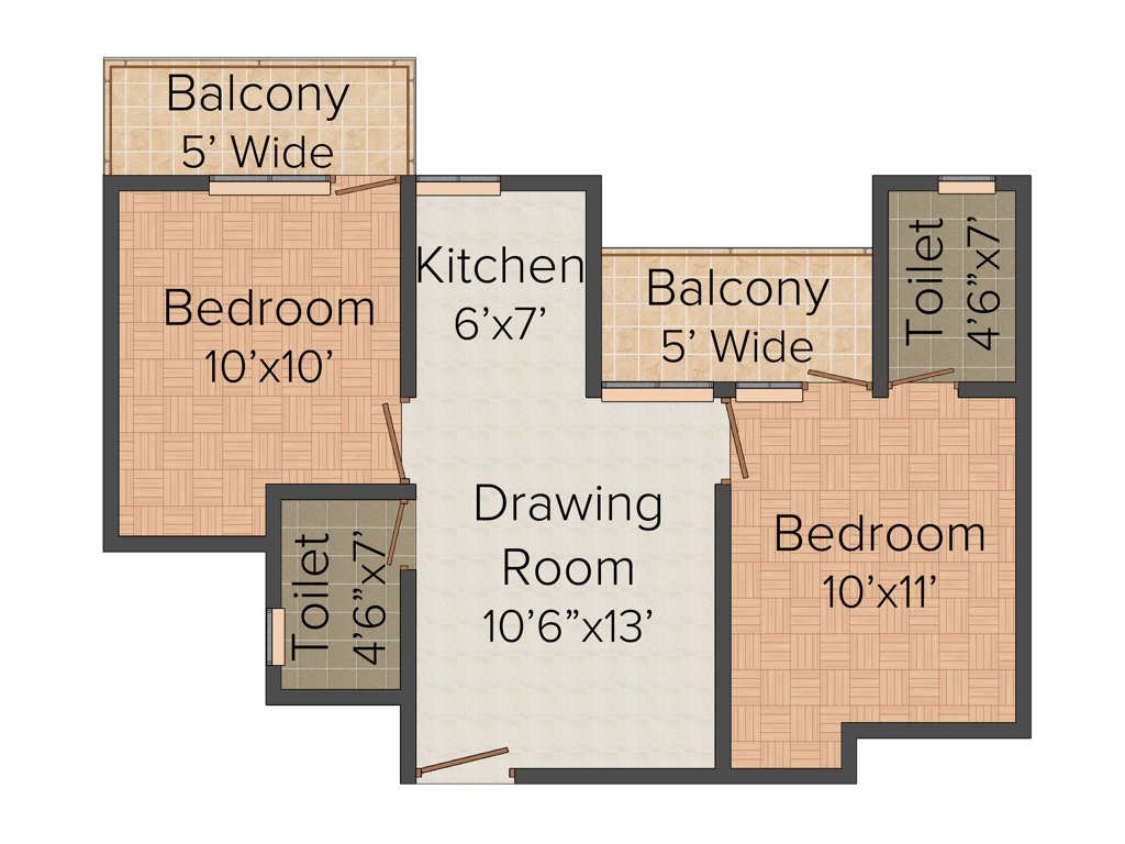 Radicon Vedantam (2BHK+2T (780 sq ft) 780 sq ft)