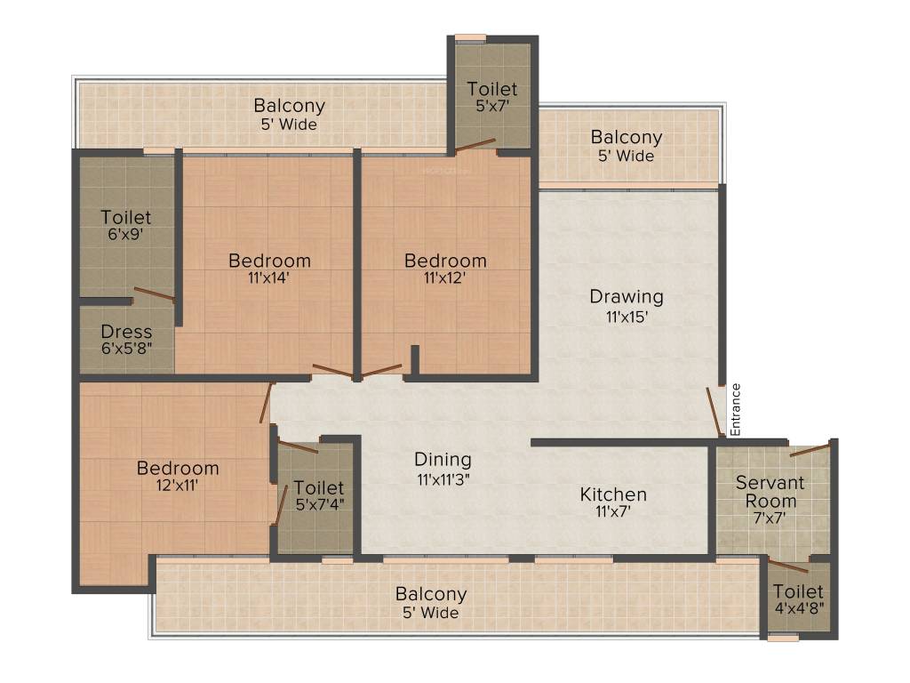 The Antriksh IMA Golf Towers (3BHK+3T (2,025 sq ft)   Servant Room 2025 sq ft)