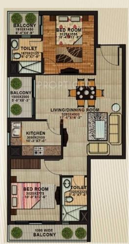 APS Shilpayan K7 (2BHK+2T (1,190 sq ft) 1190 sq ft)
