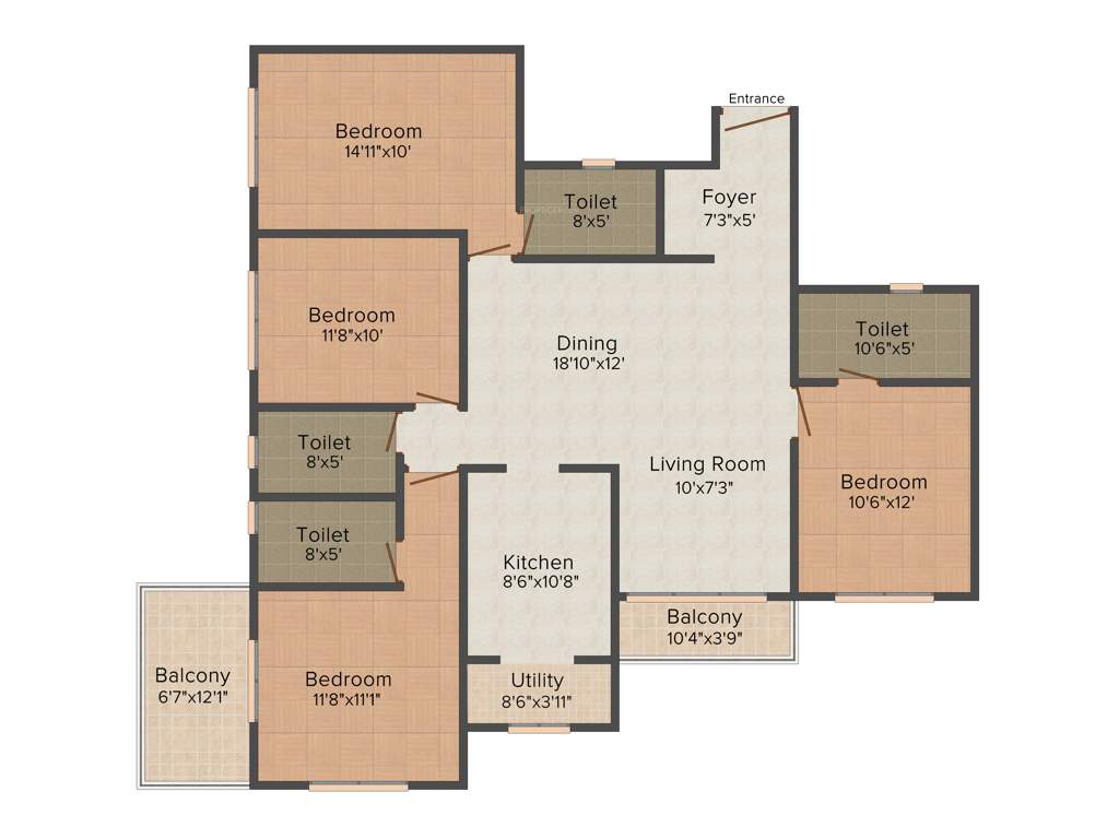 Ideal Ideal Unique Residency (4BHK+4T (2,090 sq ft) 2090 sq ft)