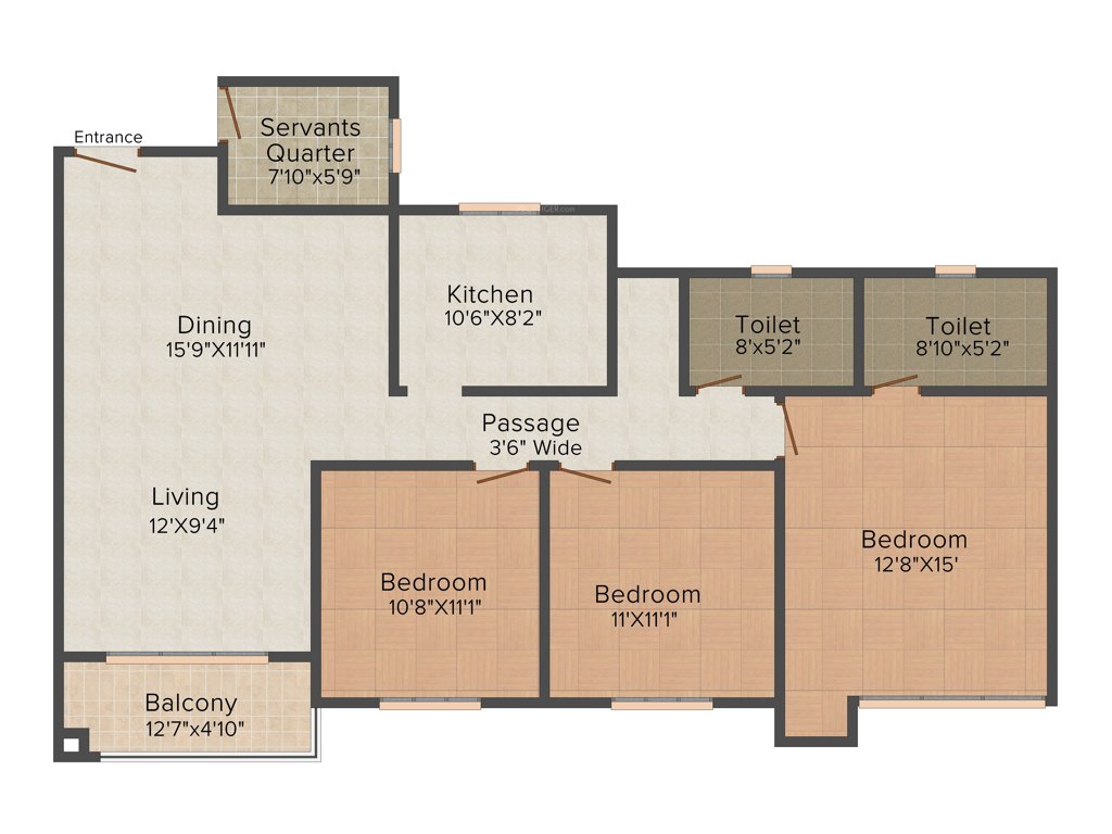 Ideal Greens (3BHK+2T (1,720 sq ft) 1720 sq ft)