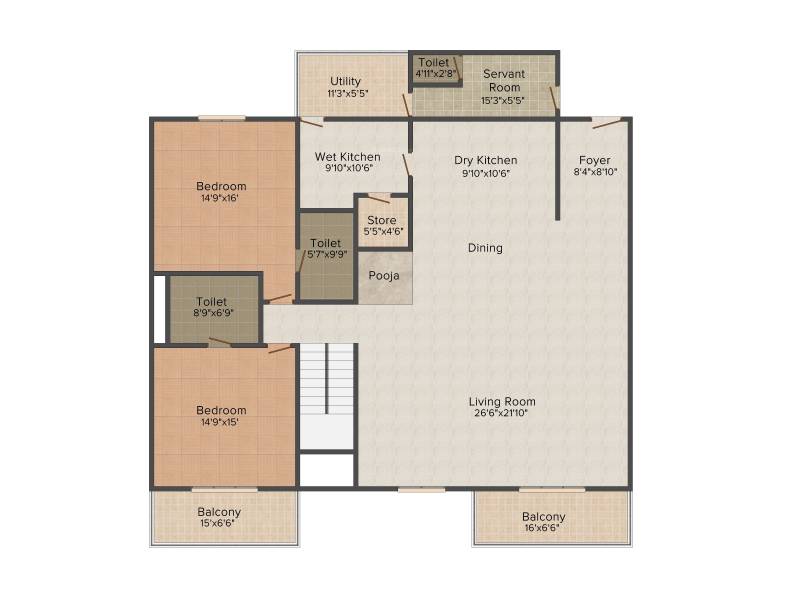 NR Orchid Gardenia (4BHK+5T (4,845 sq ft) + Servant Room 4845 sq ft)
