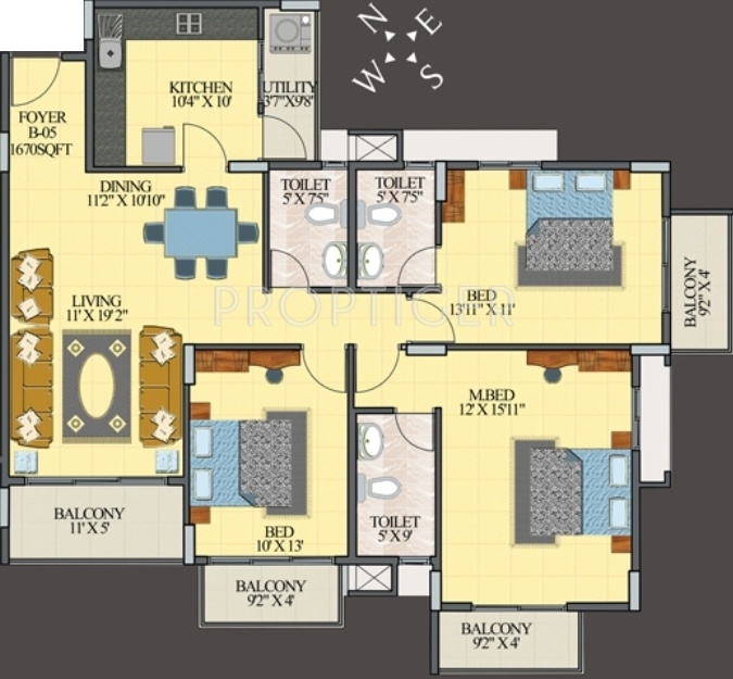 Hoysala Samruddhi (3BHK+3T (1,670 sq ft) 1670 sq ft) Hoysala Samruddhi (3BHK+3T (1,670 sq ft) 1670 sq ft)