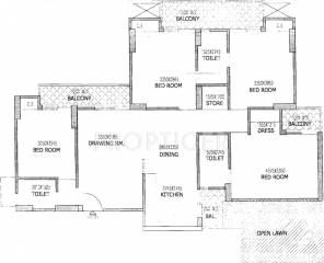 Gaursons 4th Avenue (4BHK+4T (1,855 sq ft) + Study Room 1855 sq ft) Gaursons 4th Avenue (4BHK+4T (1,855 sq ft) + Study Room 1855 sq ft)