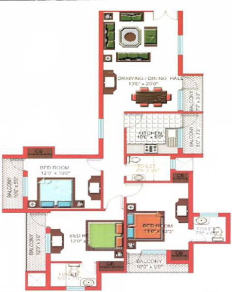 Quantum Residency (3BHK+3T (1,753 sq ft) 1753 sq ft)