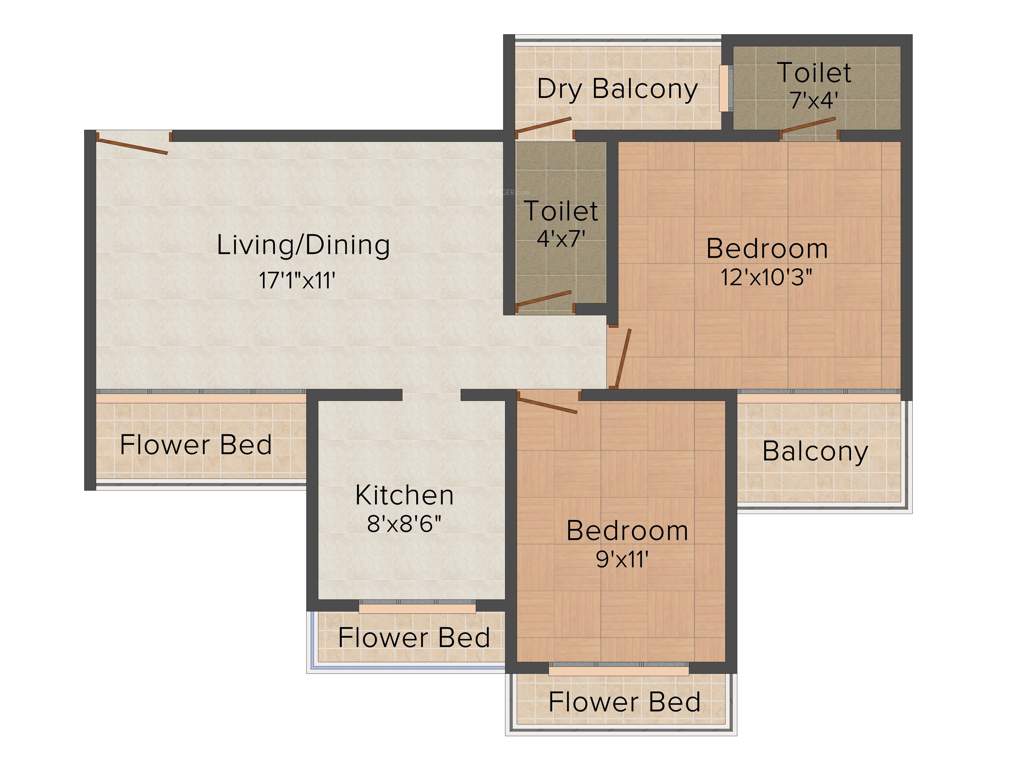 Bhagwati Bhagwati Eleganza (2BHK+2T (1,090 sq ft) 1090 sq ft)