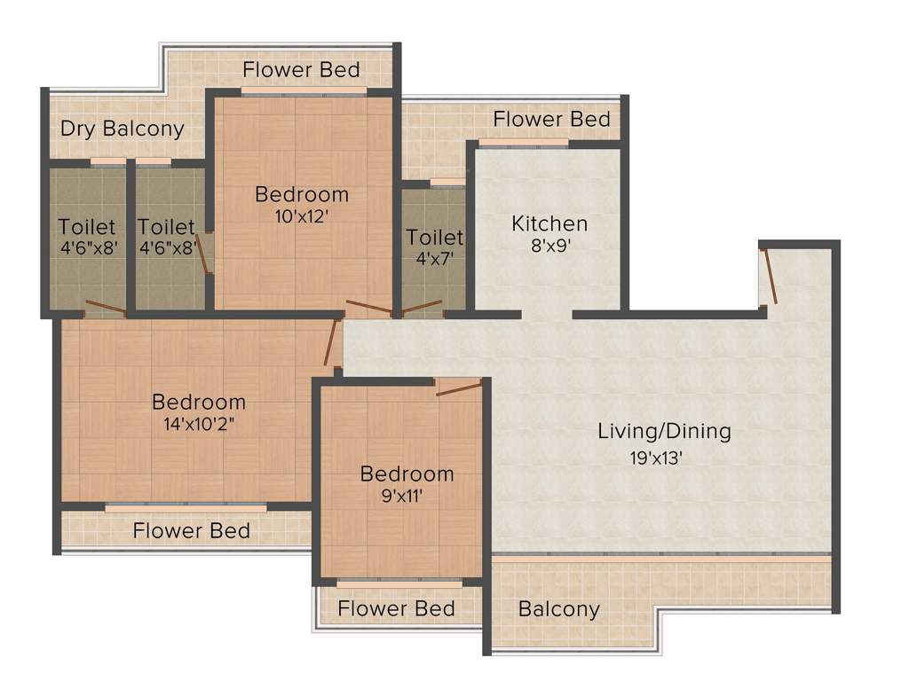Bhagwati Bhagwati Eleganza (3BHK+3T (1,650 sq ft) 1650 sq ft)