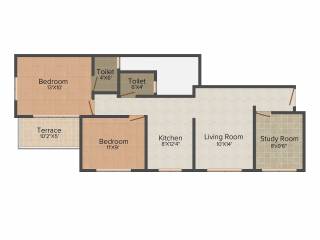 Anshul Realties Lilika 2BHK+2T (975 sq ft)   Study Room