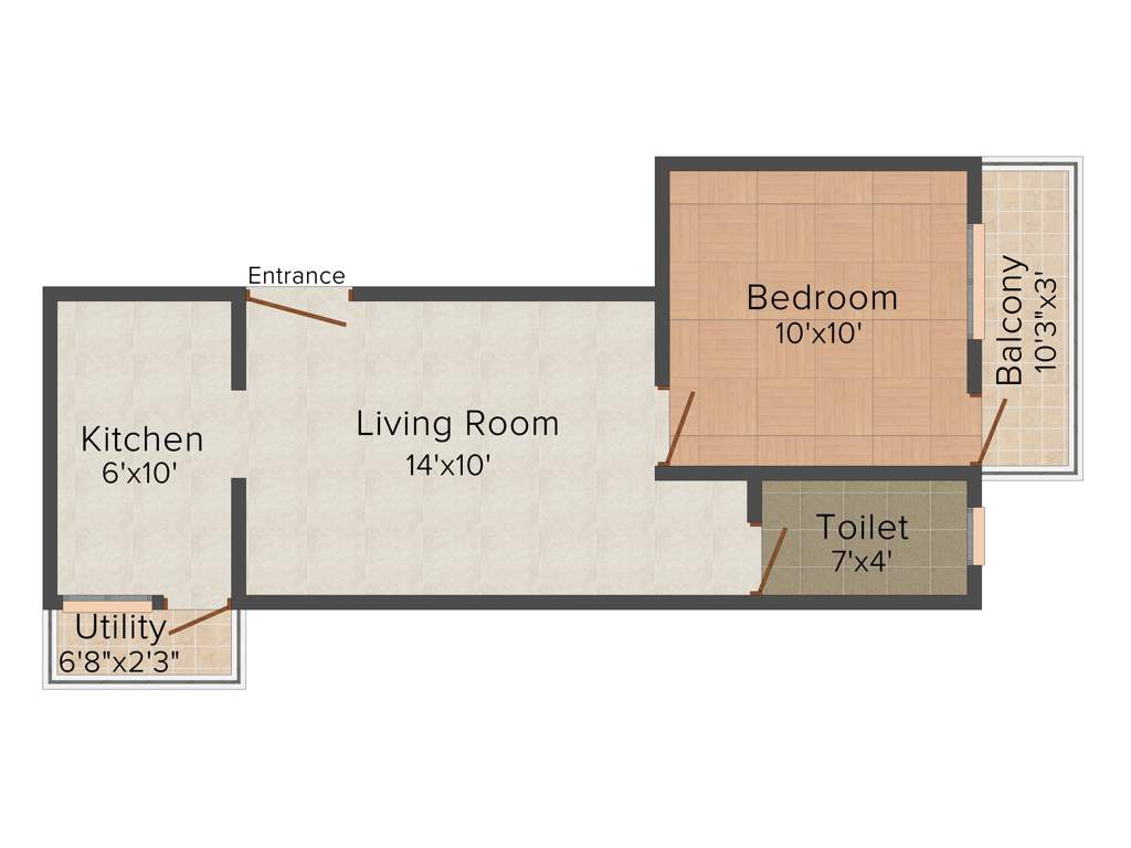 Lucky Kings Trinity (1BHK+1T (575 sq ft) 575 sq ft)