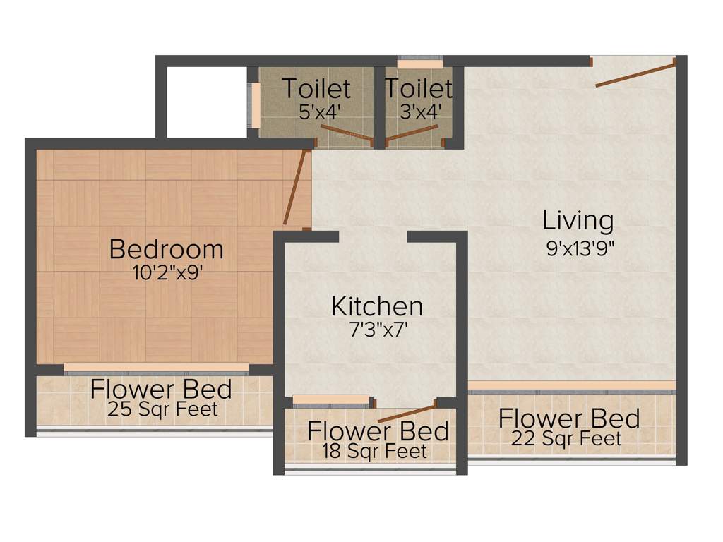 Platinum Sai Grace (1BHK+1T (550 sq ft) 550 sq ft)